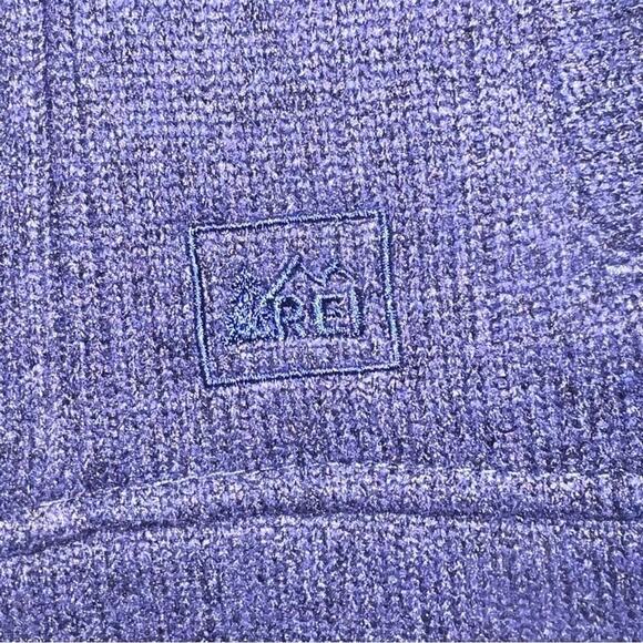 REI Aldervale Full Zip Sweater Fleece Mock Neck Hiking Jacket Blue M - Picture 11 of 12